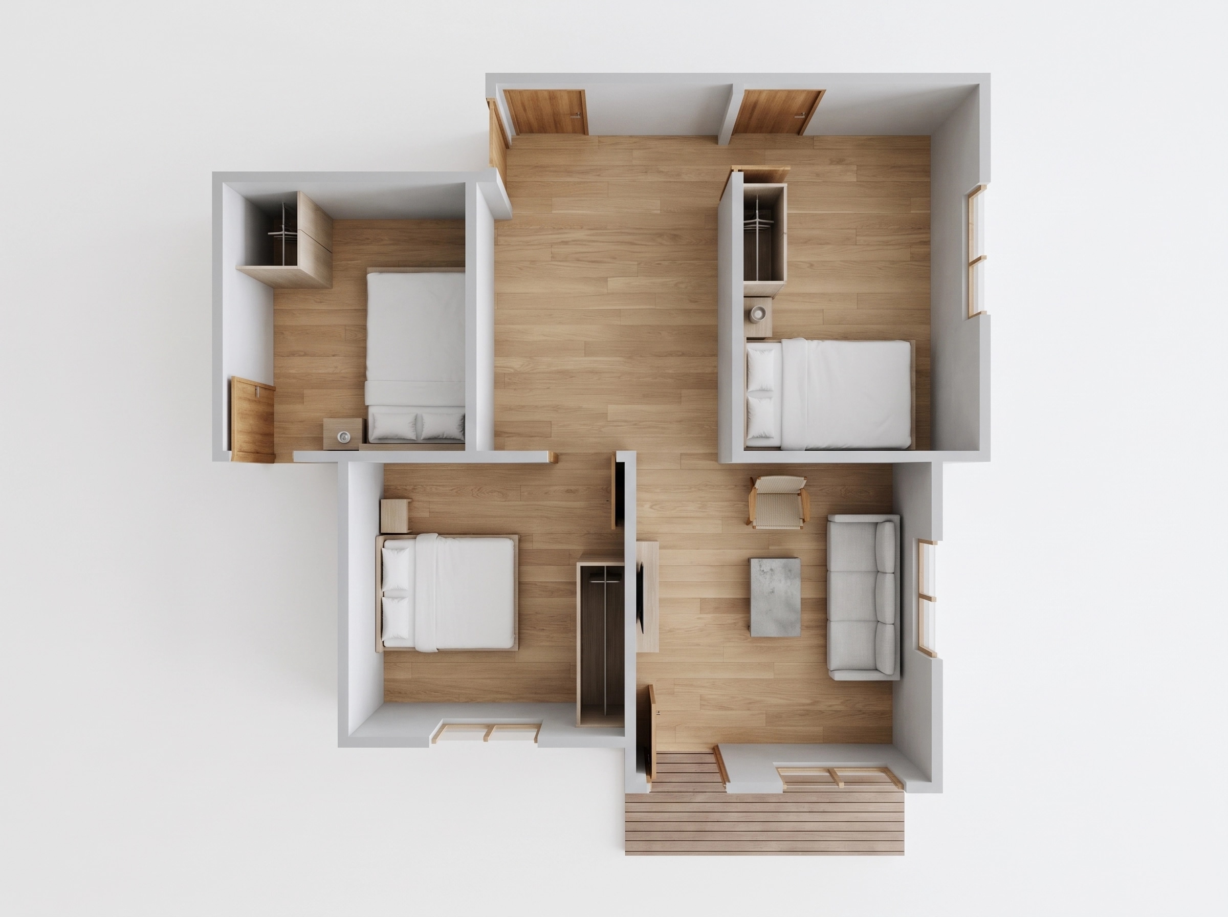 Minimalism Living Room design — interior photo by GenRoom AI