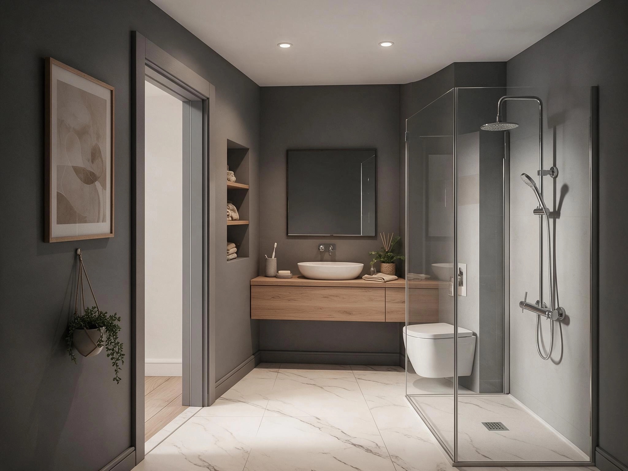 Bathroom interior in Contemporary style — photo by GenRoom AI