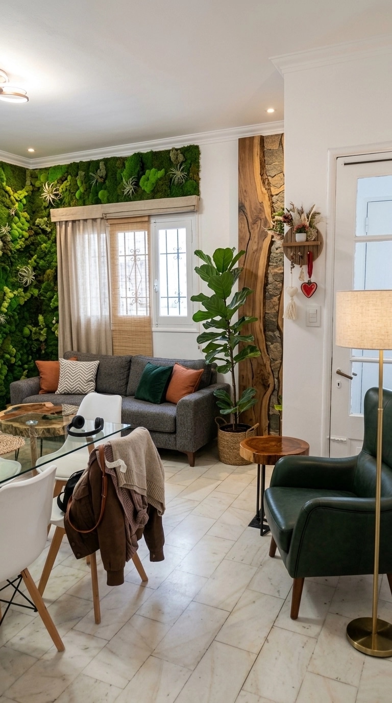 Interior design in Biophilic style — Living Room by GenRoom AI