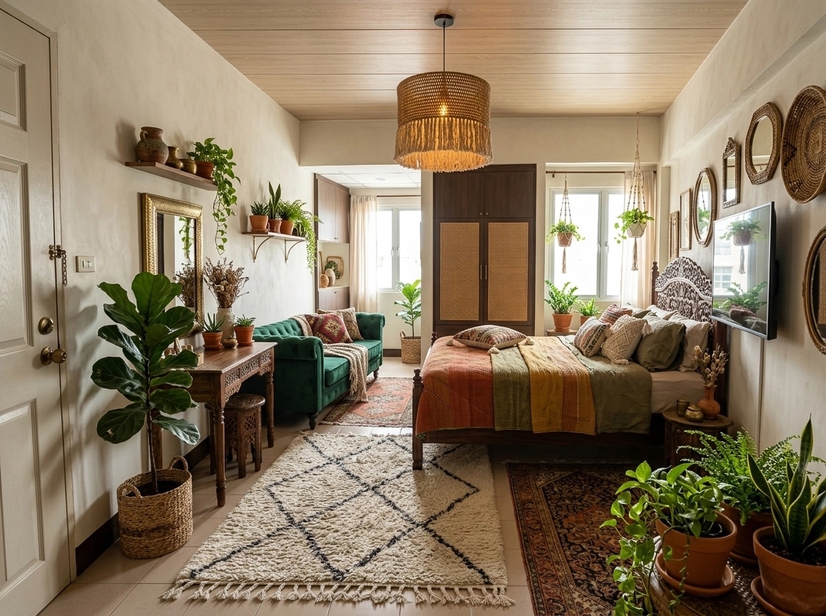 Bohemian Bedroom design — interior photo by GenRoom AI