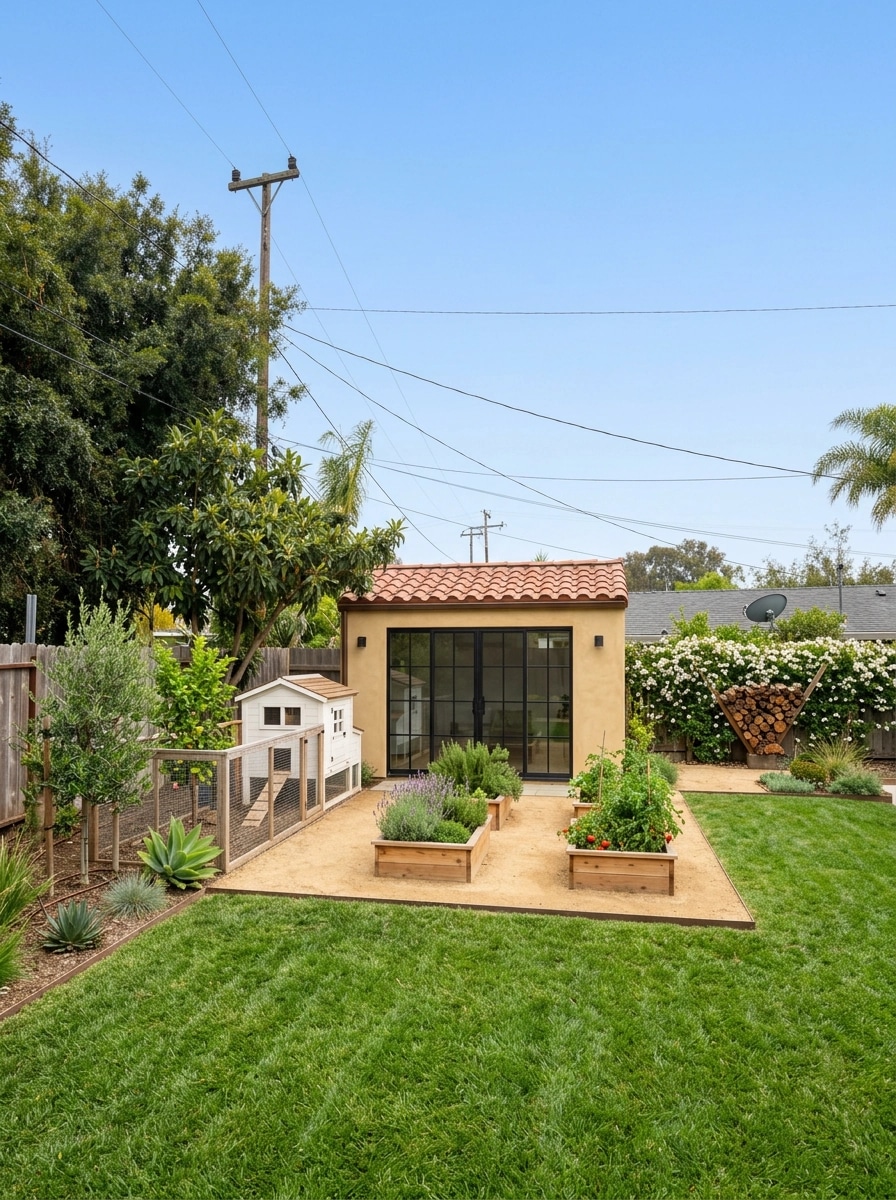 Landscape design in Mediterranean Yard style — Yard by GenRoom AI