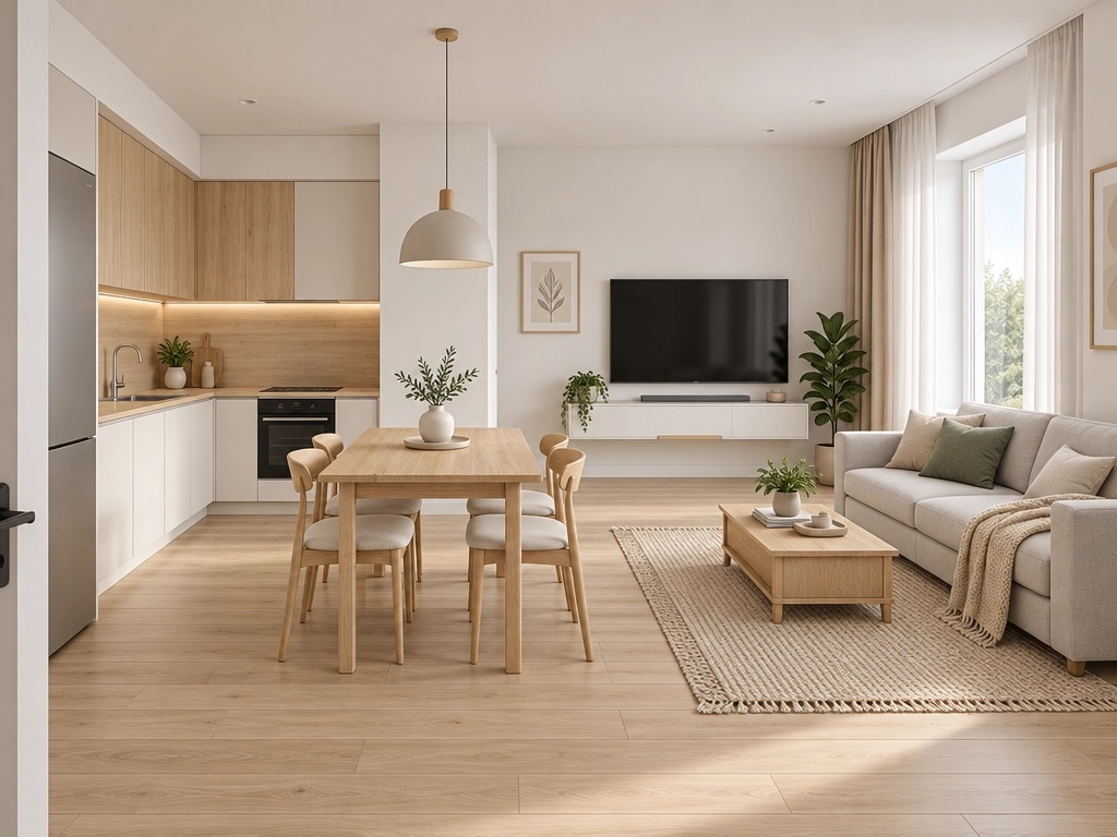 Interior design in Scandinavian style — Living Room by GenRoom AI