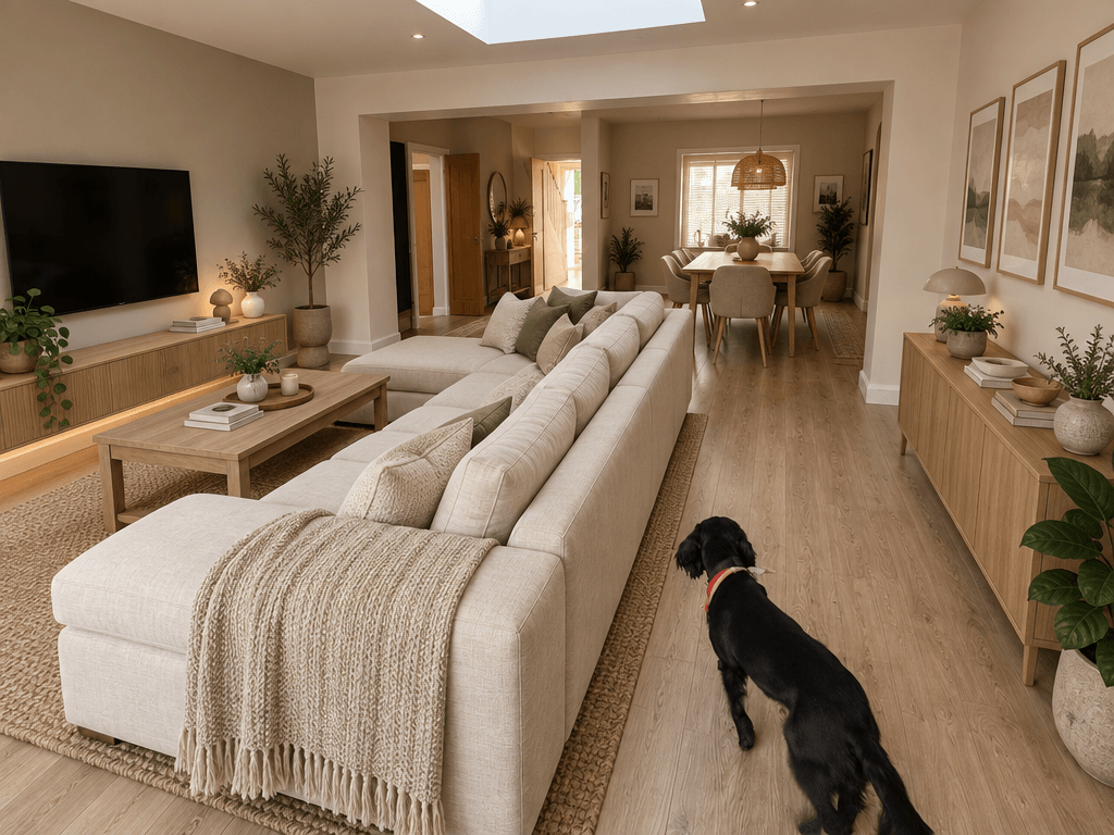 Interior design in Scandinavian style — Living Room by GenRoom AI