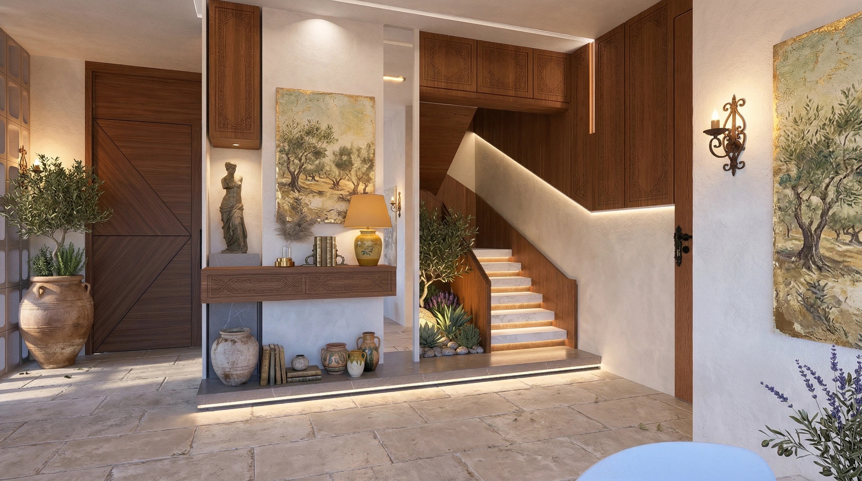 Interior design in Mediterranean style — Hallway by GenRoom AI