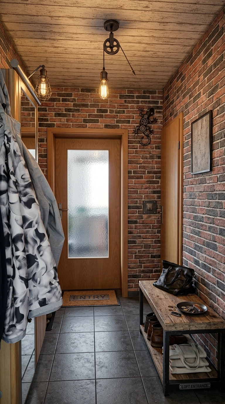Loft / Industrial Hallway design — interior photo by GenRoom AI