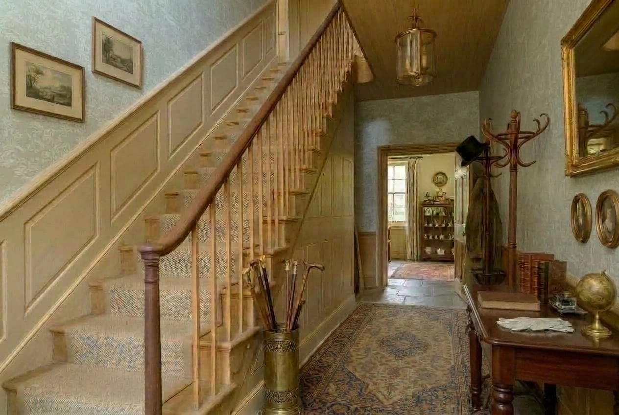 Hallway interior in British style — photo by GenRoom AI
