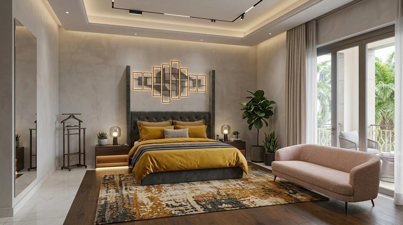 Contemporary Bedroom design — interior photo by GenRoom AI