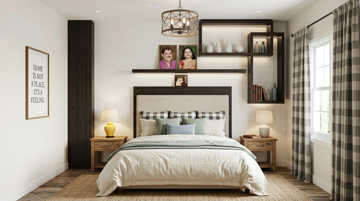 Interior design in Modern Farmhouse style — Bedroom by GenRoom AI