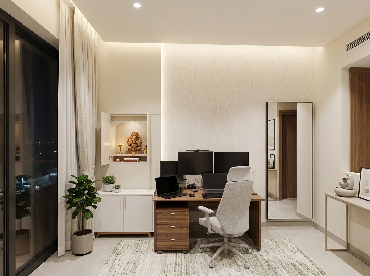 Office interior in Contemporary style — photo by GenRoom AI