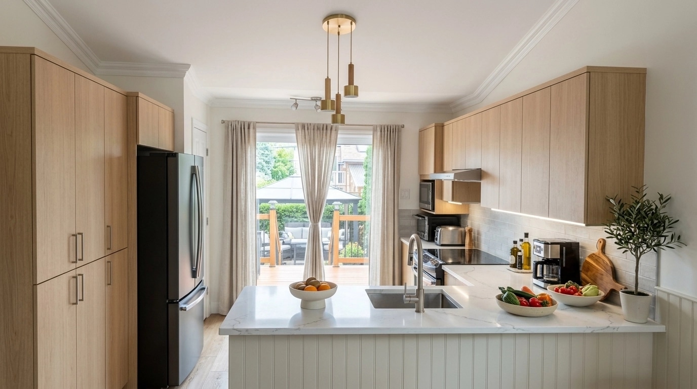 Kitchen interior in Scandinavian style — photo by GenRoom AI