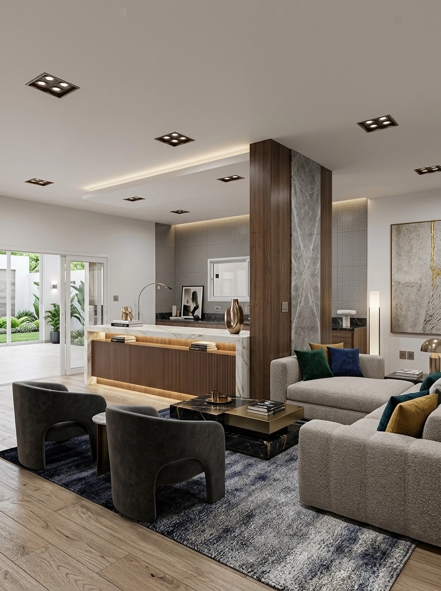 Interior design in Contemporary style — Living Room by GenRoom AI