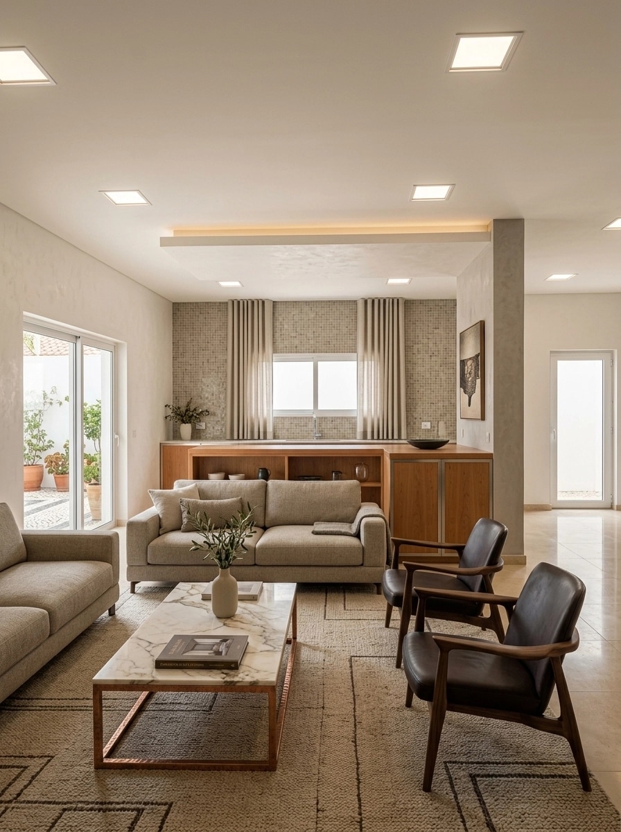 Thiết kế nội thất theo phong cách Portuguese Modern — Phòng khách bởi GenRoom AI
