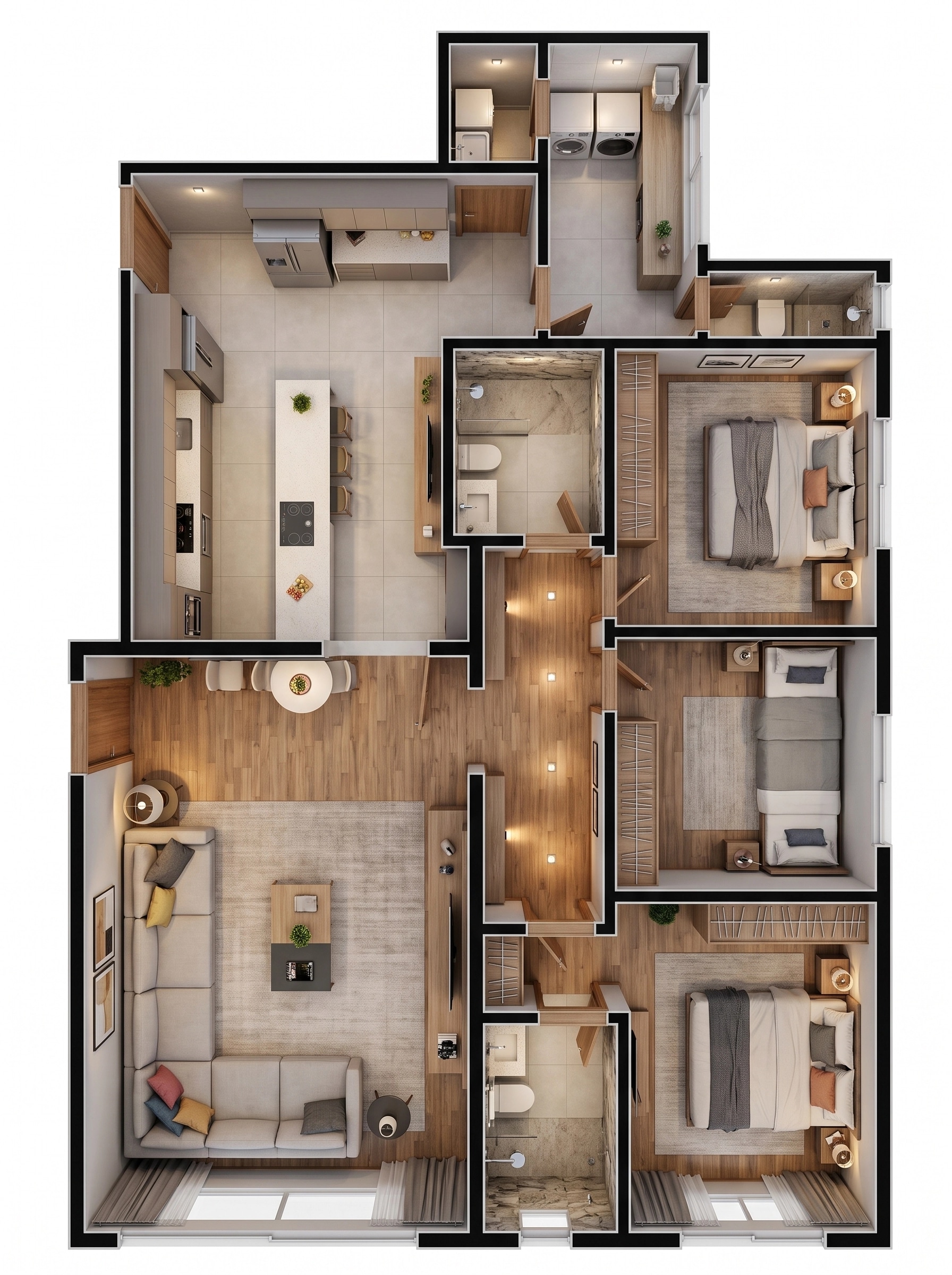 Interior design in Contemporary style — Living Room by GenRoom AI