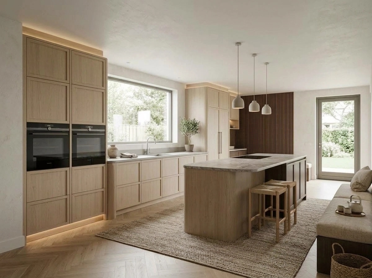Japandi Kitchen design — interior photo by GenRoom AI