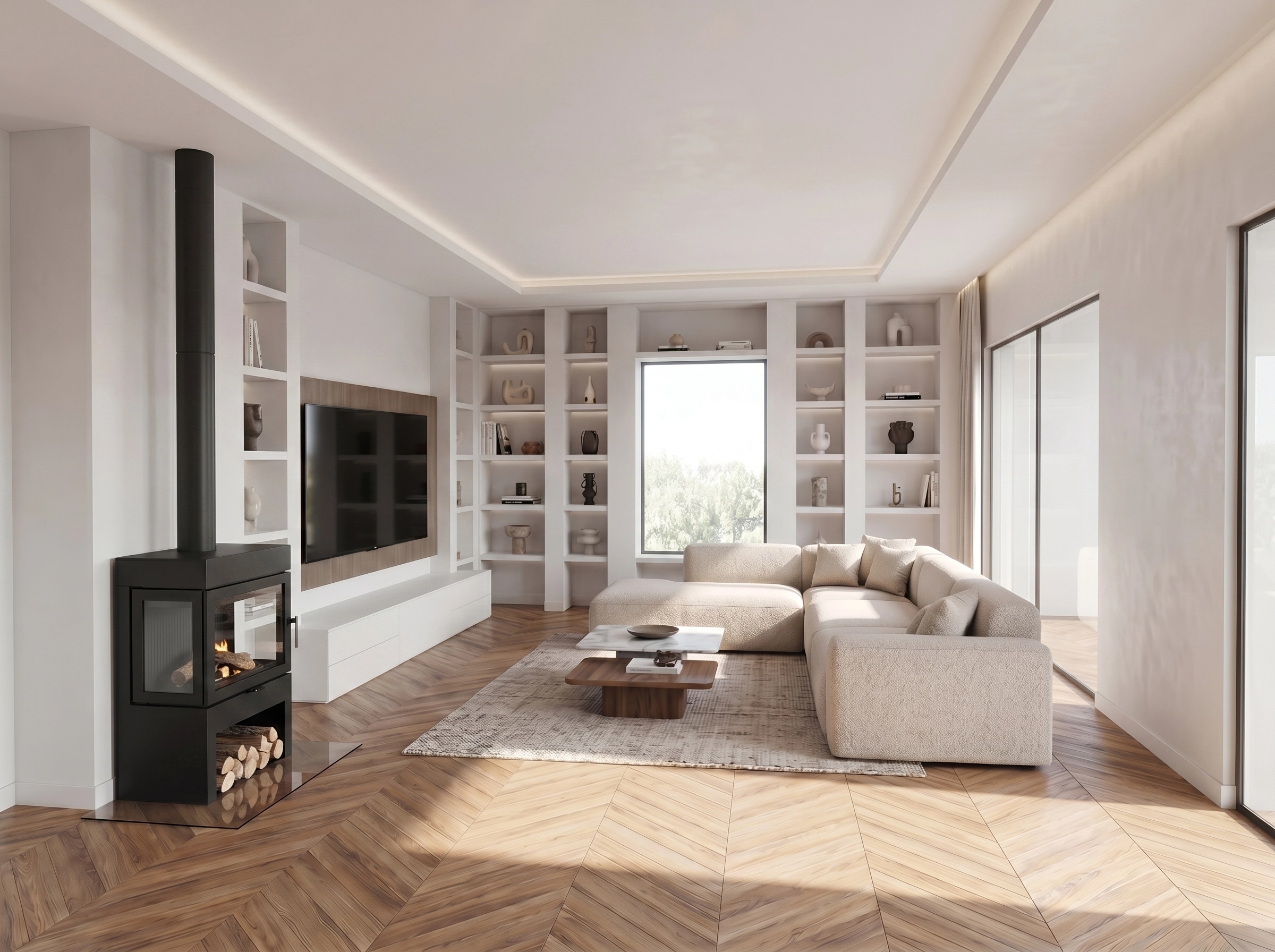 Interior design in Contemporary style — Living Room by GenRoom AI