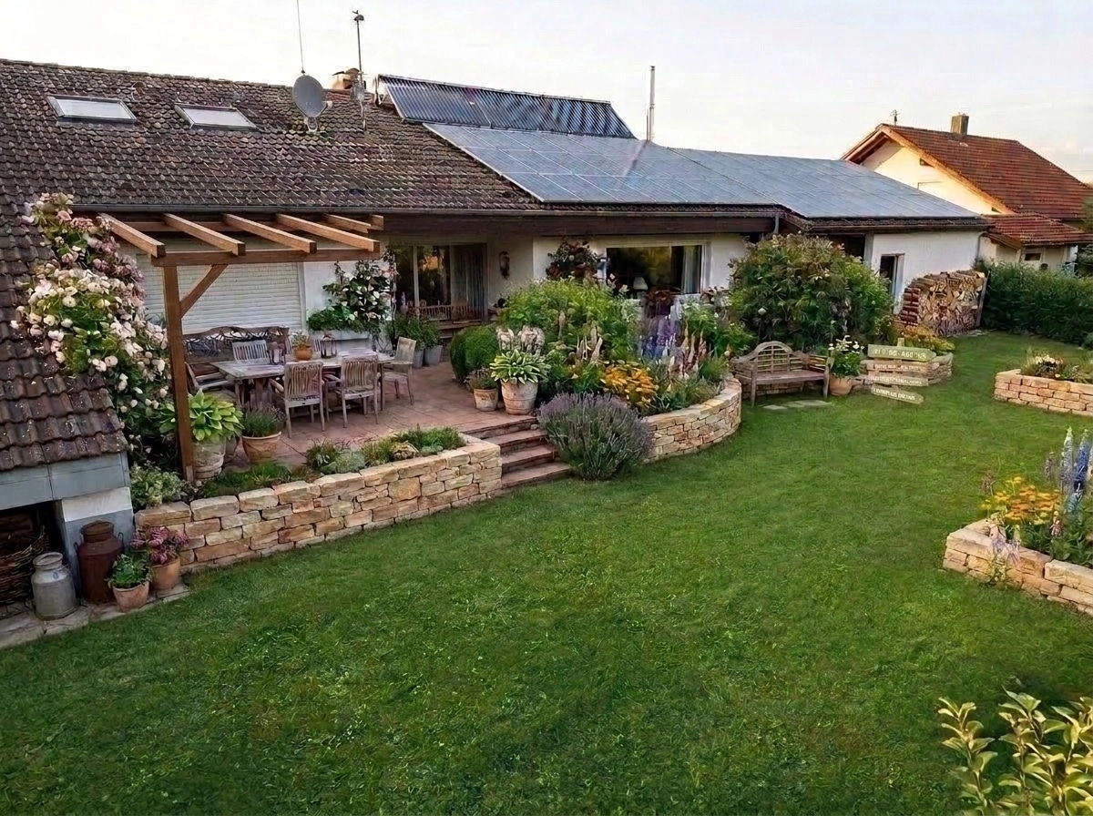 Country Rustic Garden Yard design — yard photo by GenRoom AI