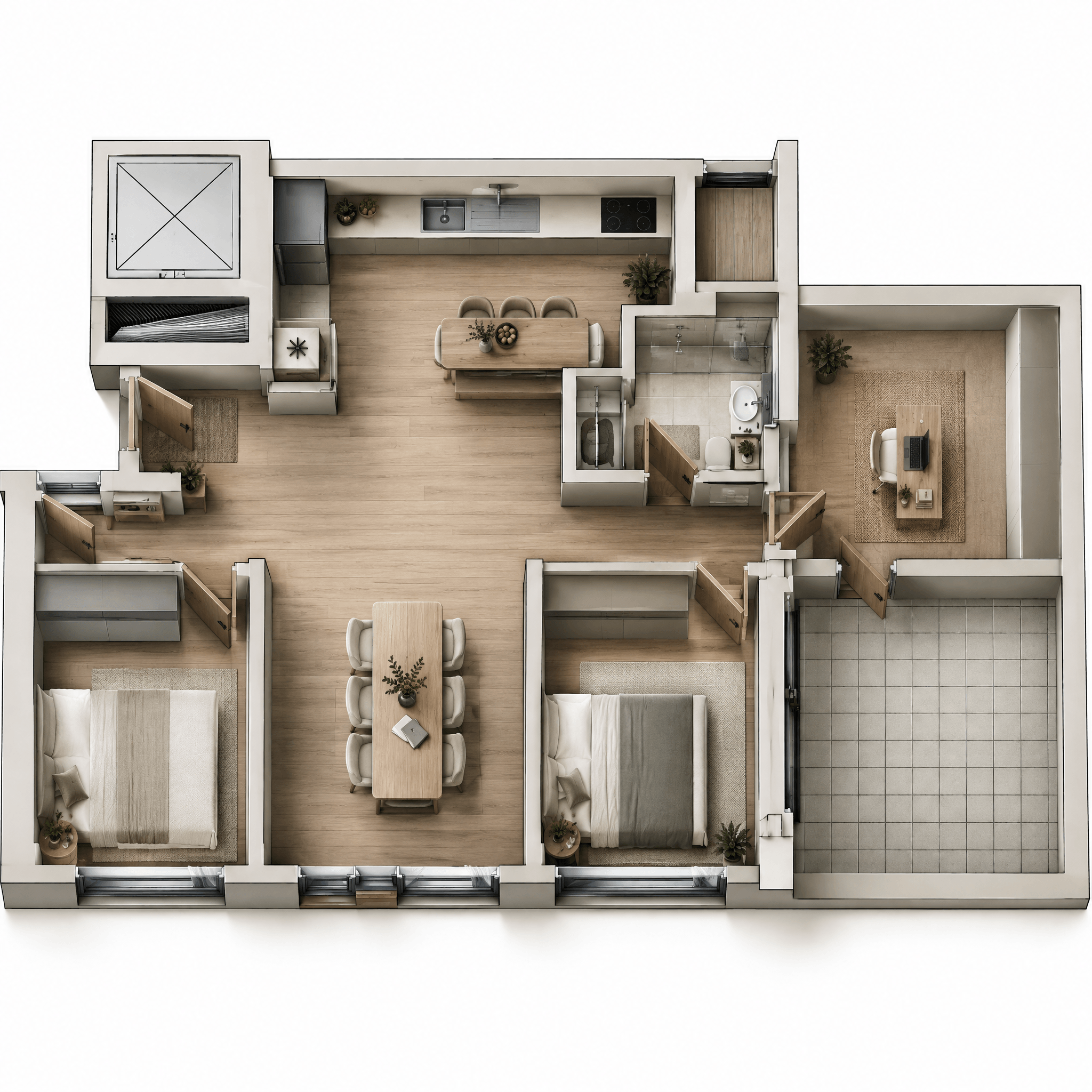 Minimalism Living Room design — interior photo by GenRoom AI