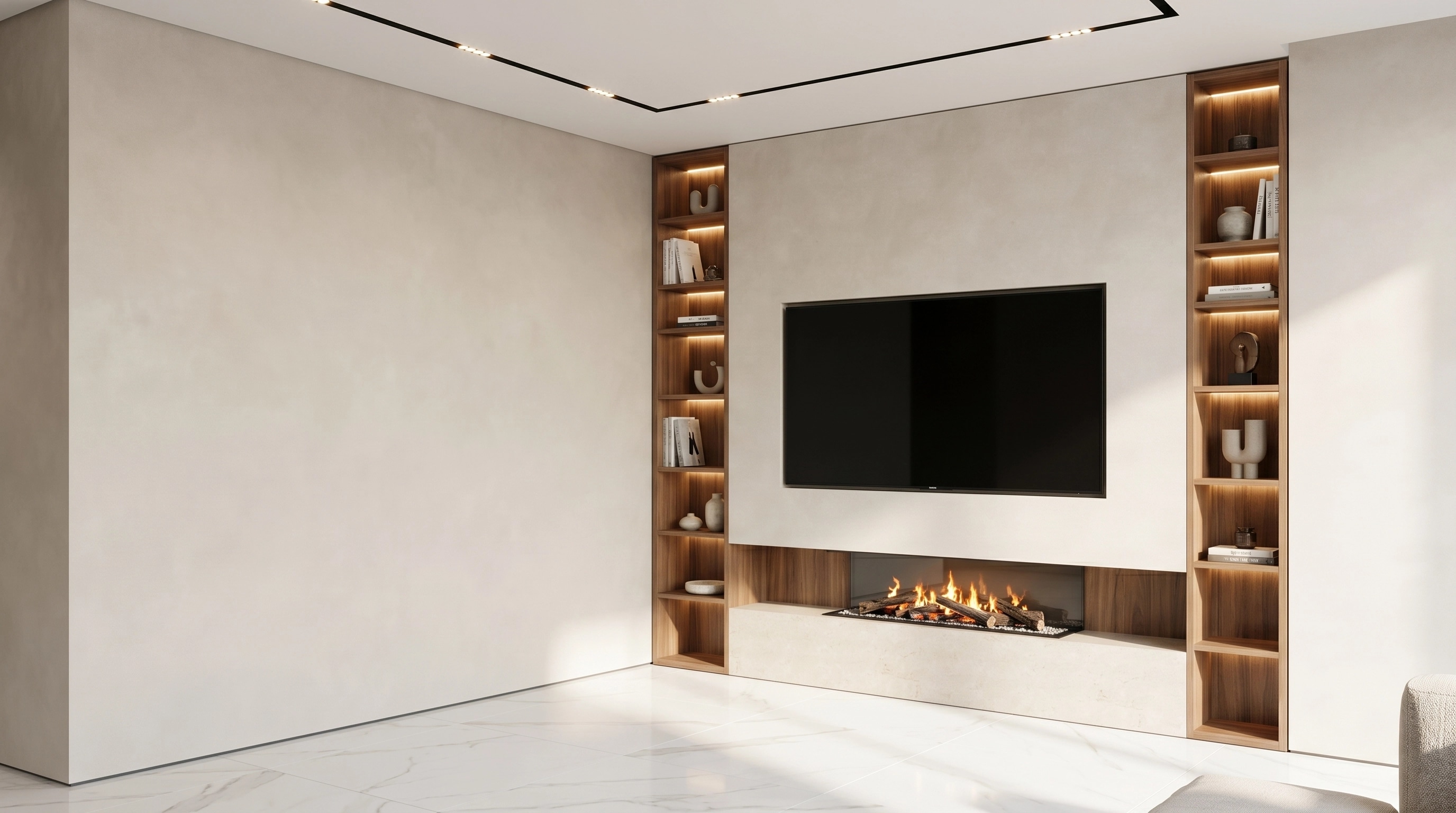 Interior design in Minimalism style — Living Room by GenRoom AI