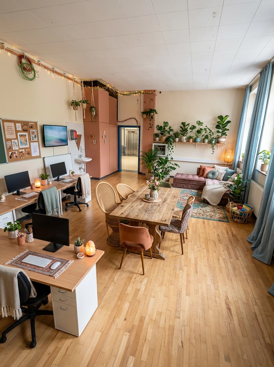 Design d'interni in stile Bohemian — meeting_room di GenRoom AI