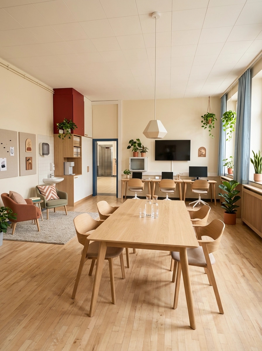 Interior design in Scandinavian style — meeting_room by GenRoom AI