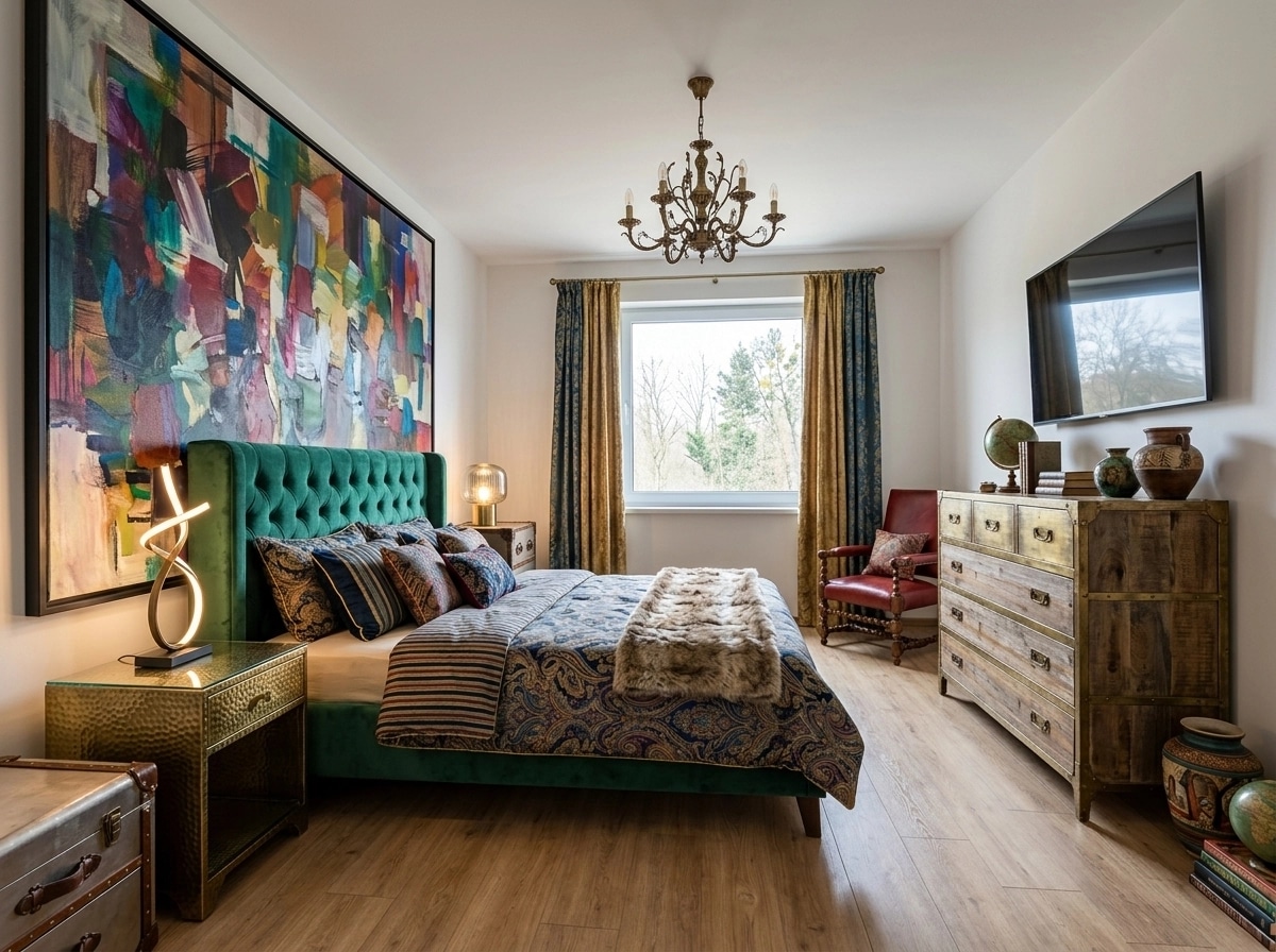 Interior design in Eclectic style — Bedroom by GenRoom AI