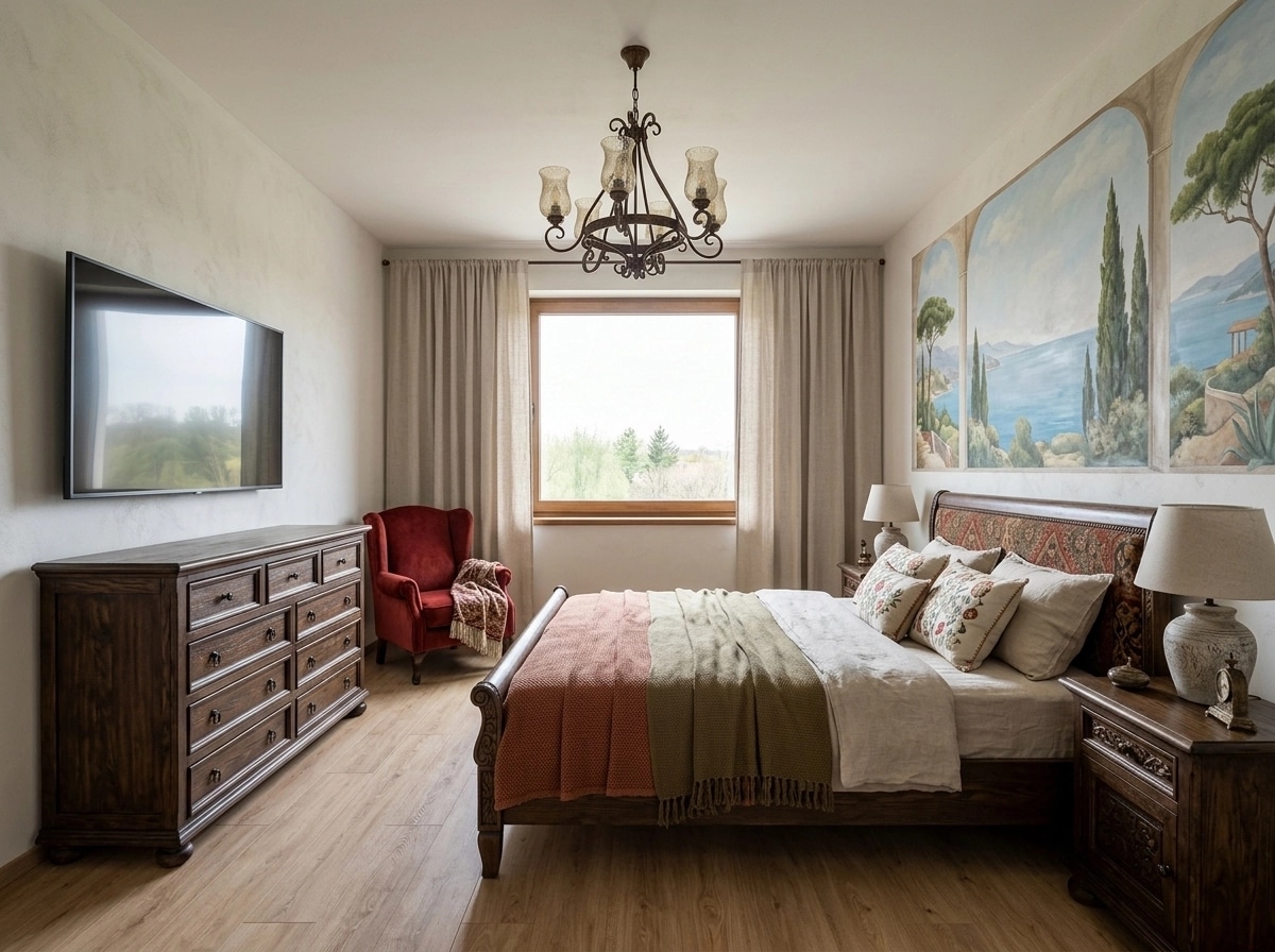 Interior design in Mediterranean style — Bedroom by GenRoom AI