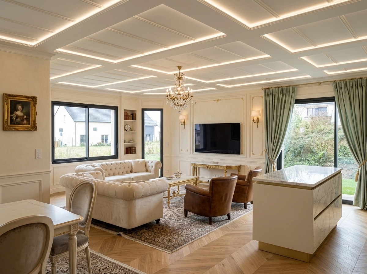 Interior design in French Parisian style — Living Room by GenRoom AI