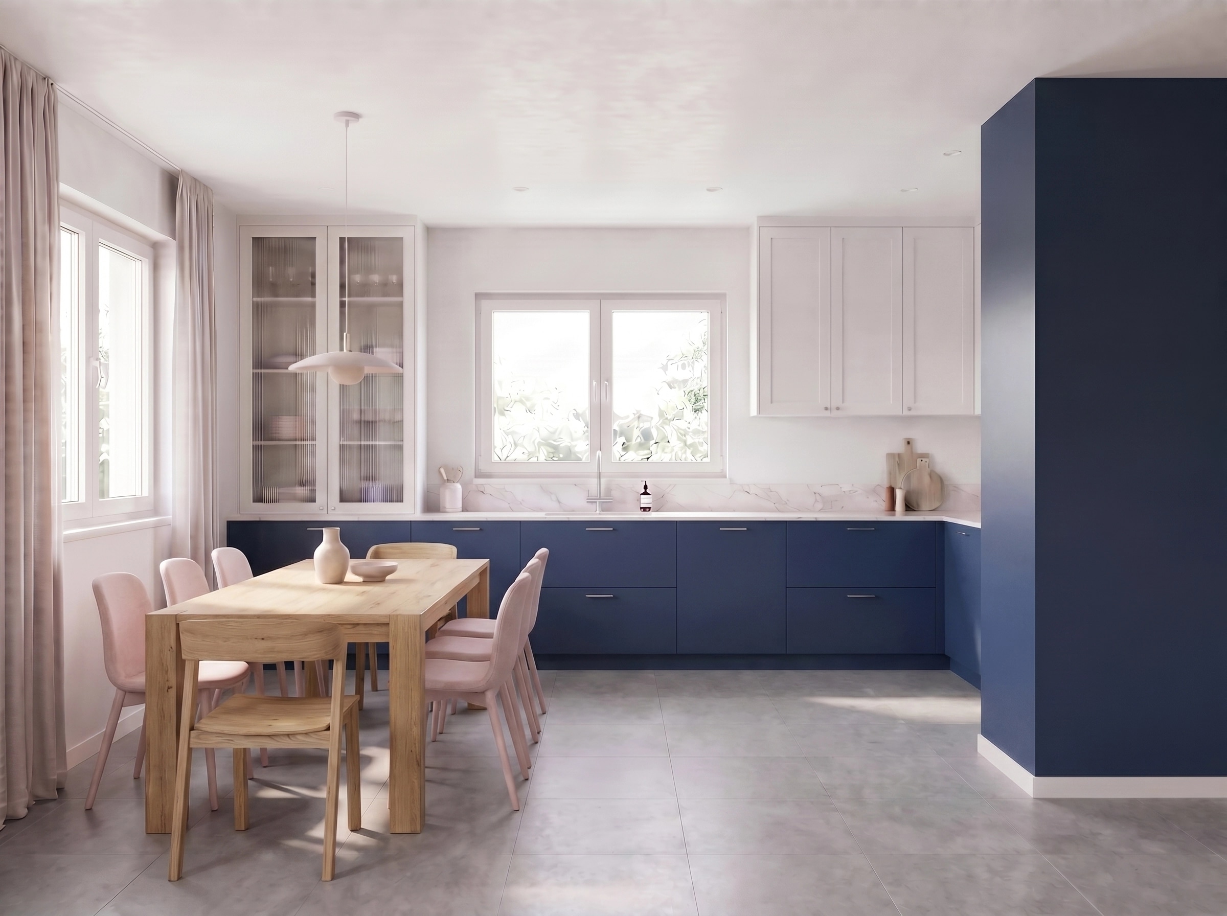 Kitchen interior in Scandinavian style — photo by GenRoom AI
