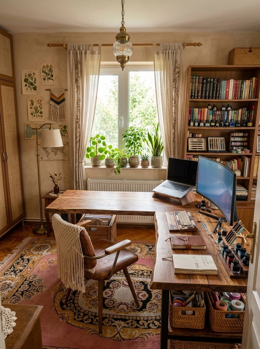 Interior design in Bohemian style — office_space by GenRoom AI