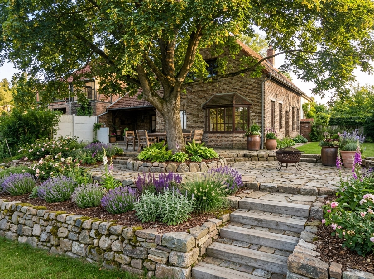 Country Rustic Garden Yard design — yard photo by GenRoom AI