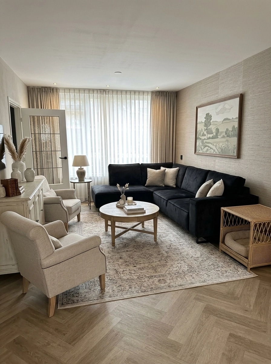 Interior design in Transitional style — Living Room by GenRoom AI