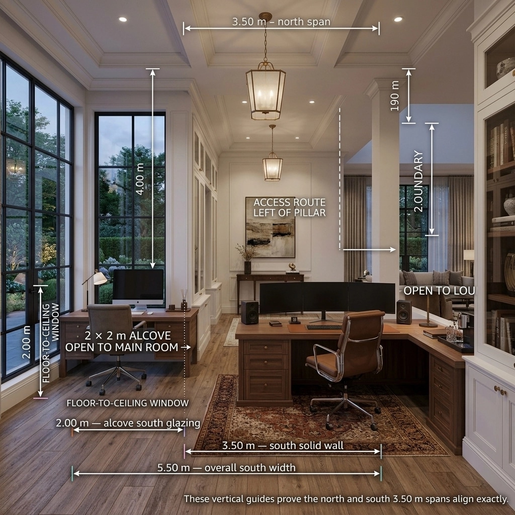 Interior design in Transitional style — home_office by GenRoom AI