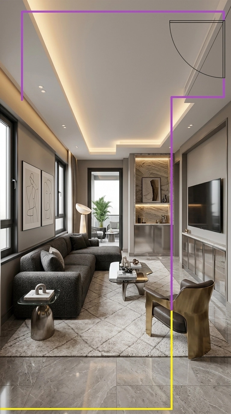 Interior design in Contemporary style — Living Room by GenRoom AI