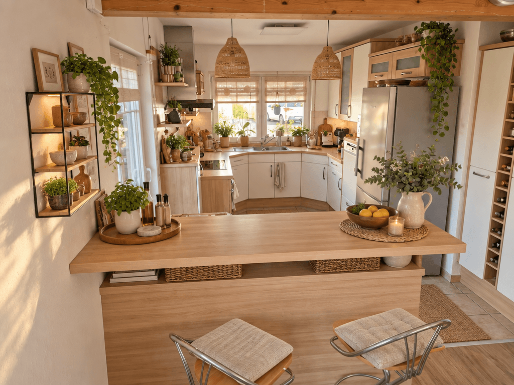 Kitchen interior in Scandinavian style — photo by GenRoom AI