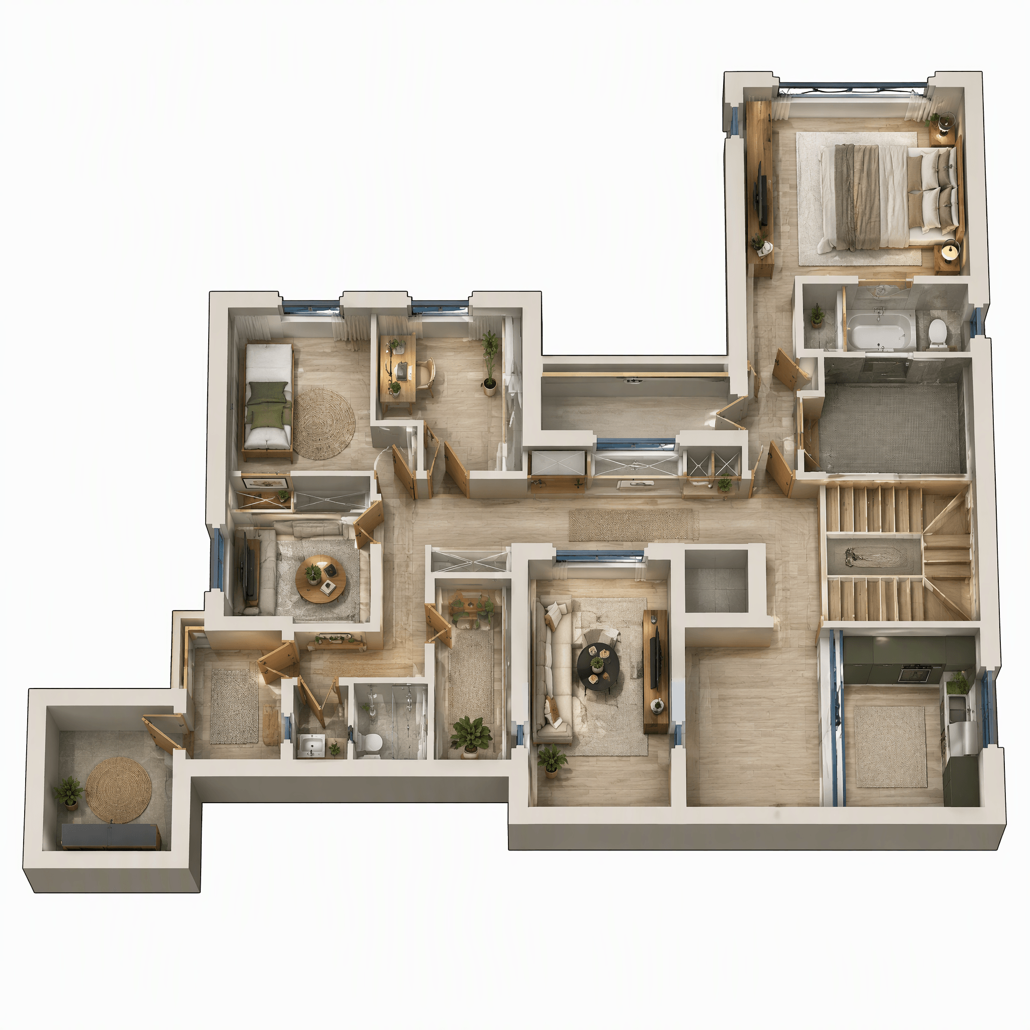 Interior design in Contemporary style — Living Room by GenRoom AI