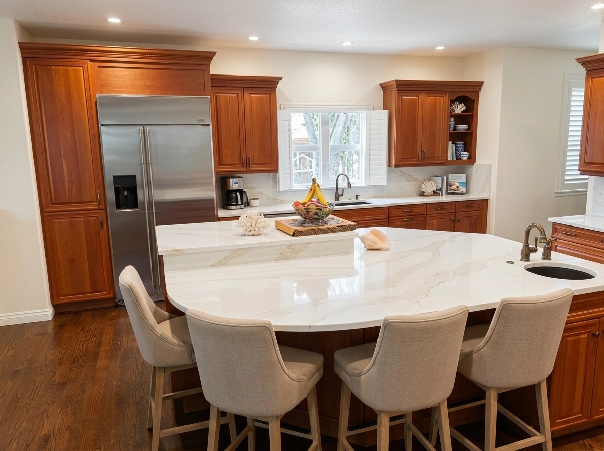 Interior design in Coastal / Hamptons style — Kitchen by GenRoom AI