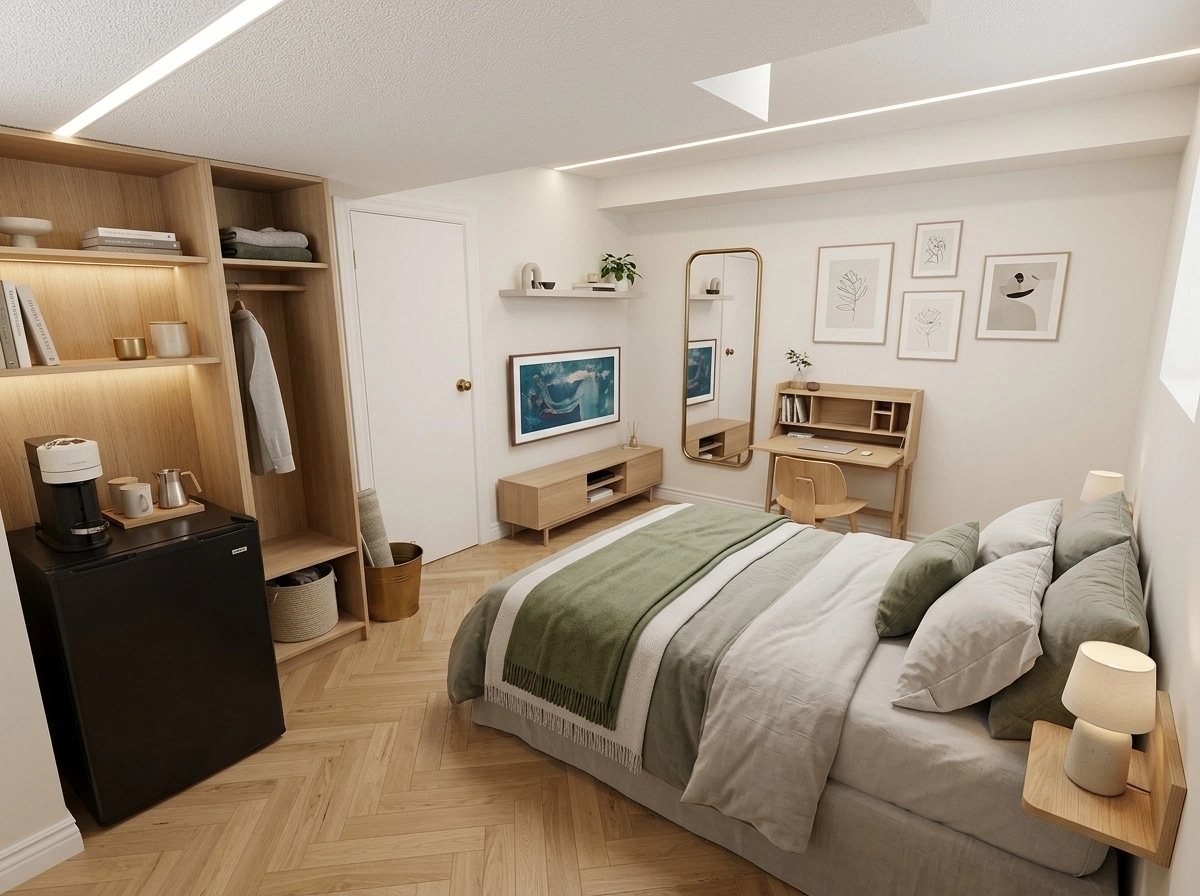 Scandinavian Bedroom design — interior photo by GenRoom AI