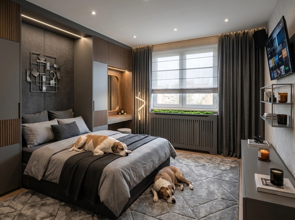 Contemporary Bedroom design — interior photo by GenRoom AI
