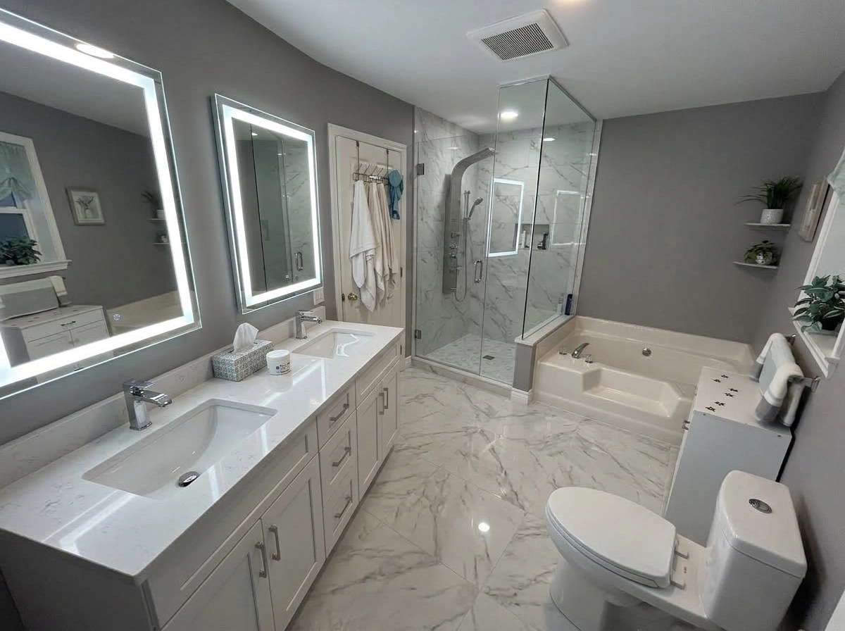 Bathroom interior in no_style style — photo by GenRoom AI