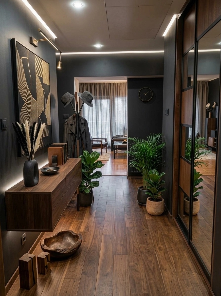 Hallway interior in Contemporary style — photo by GenRoom AI