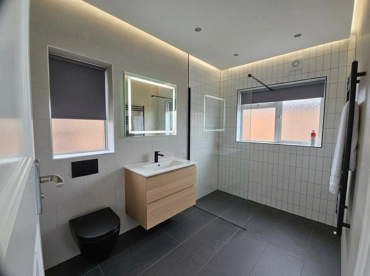 Bathroom interior in Contemporary style — photo by GenRoom AI