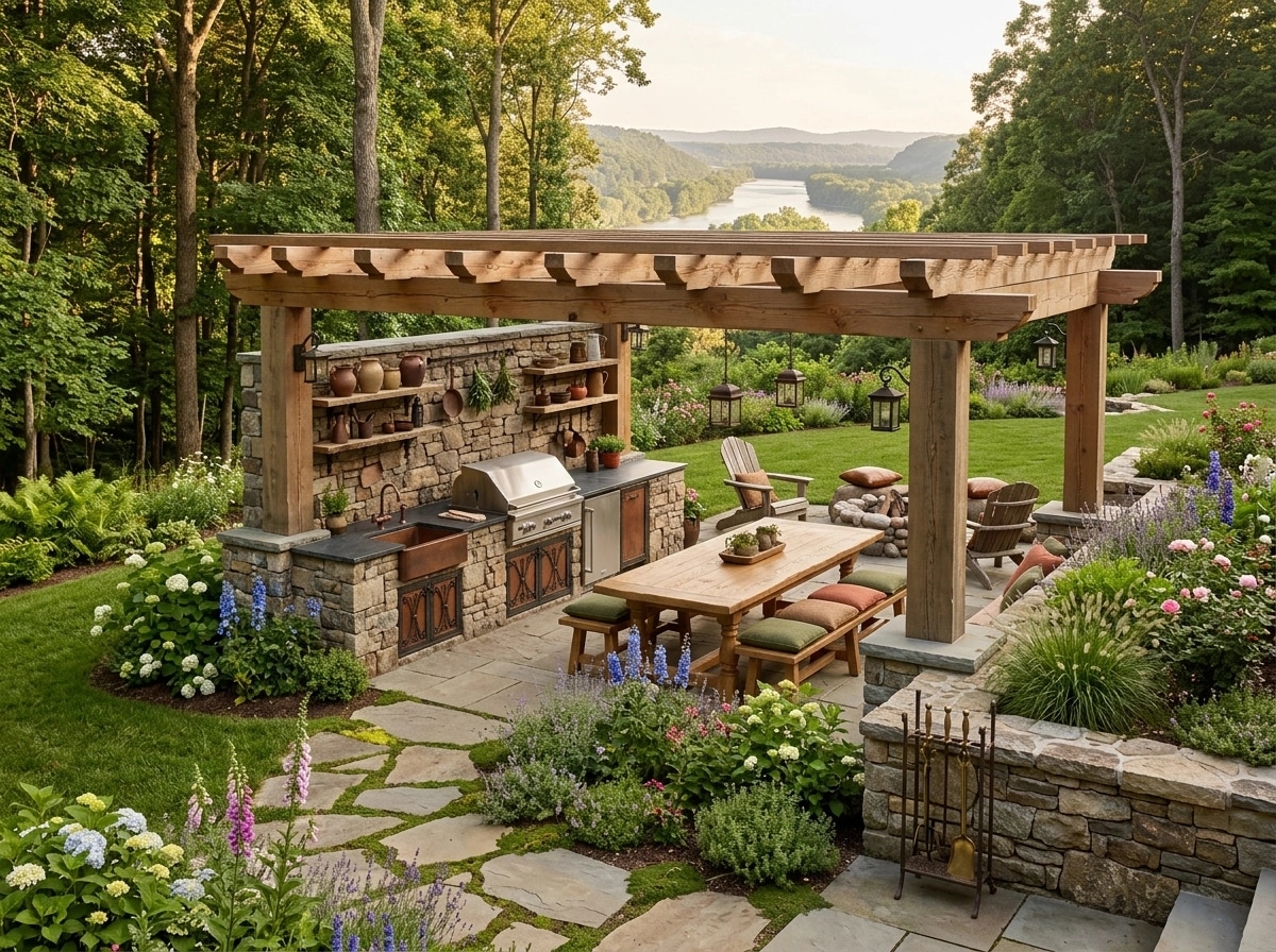 Country Rustic Garden Yard design — yard photo by GenRoom AI