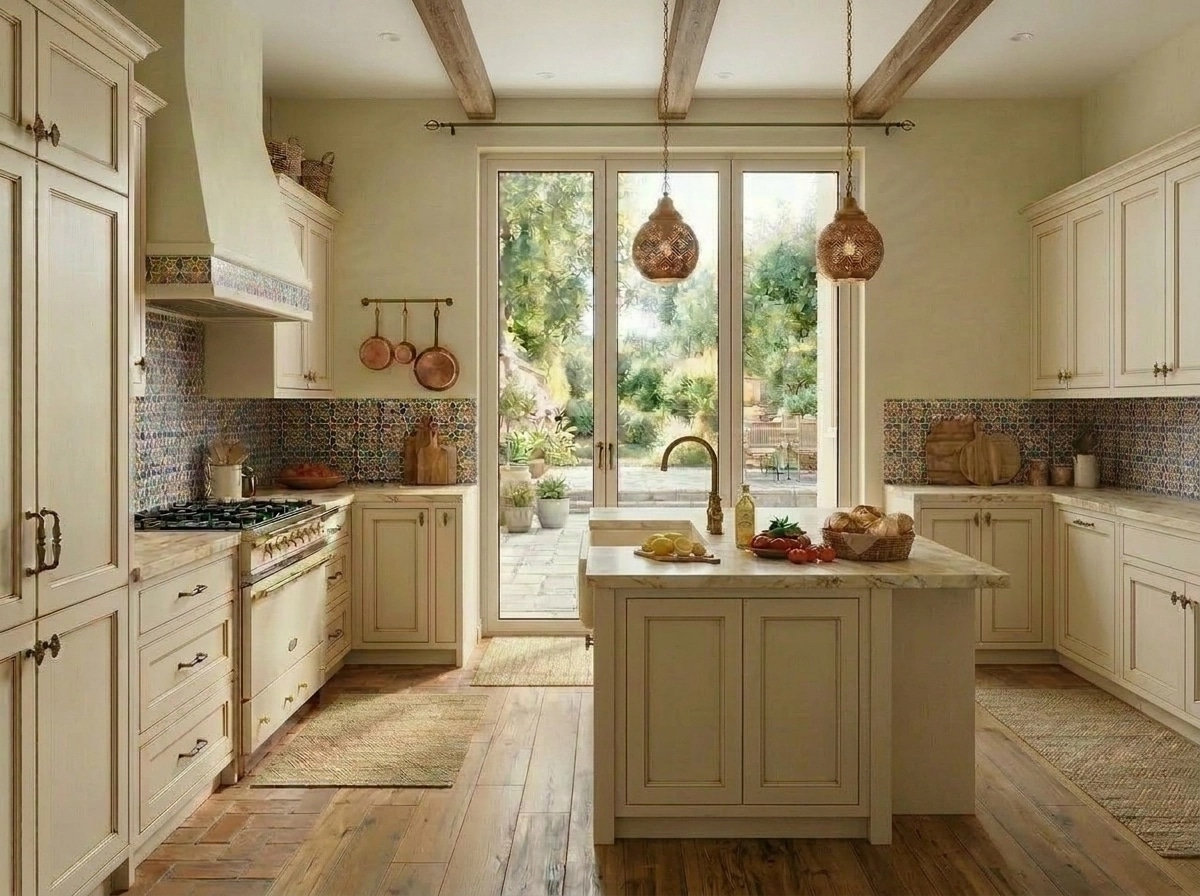 Kitchen interior in Mediterranean style — photo by GenRoom AI
