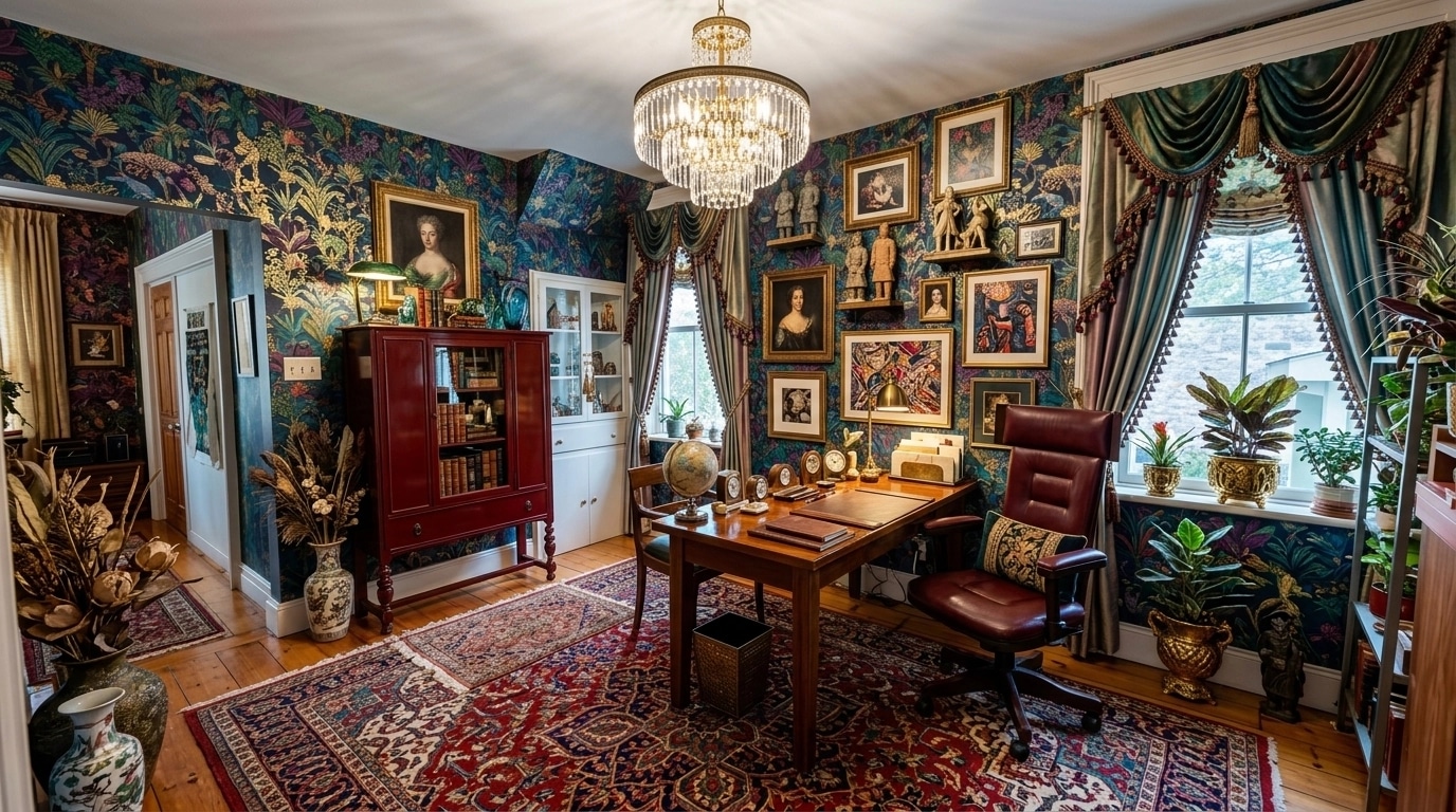 Interior design in Maximalist style — Office by GenRoom AI