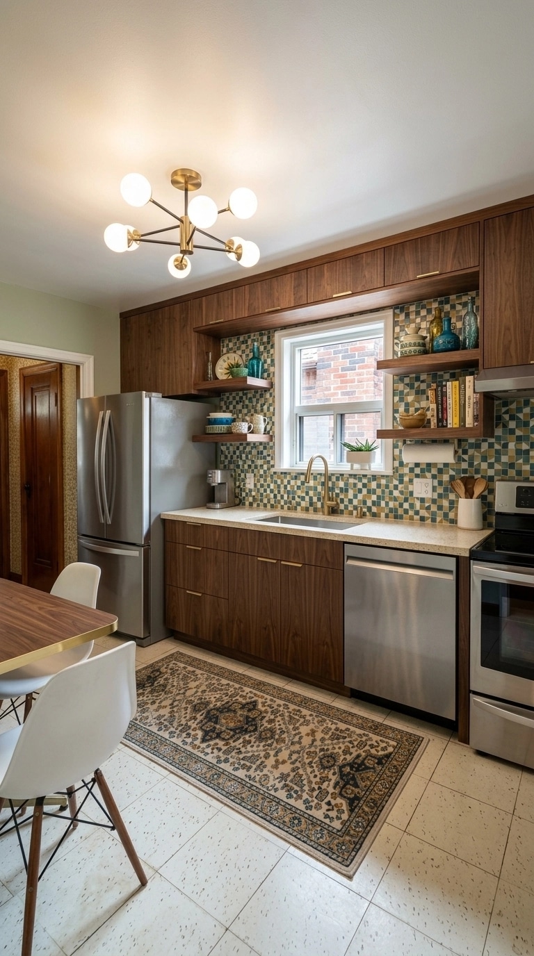 Mid-Century Modern Kitchen design — interior photo by GenRoom AI