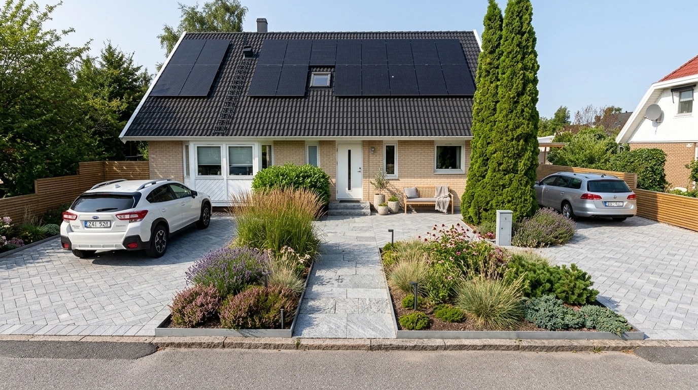 Landscape design in Scandinavian Garden style — Yard by GenRoom AI