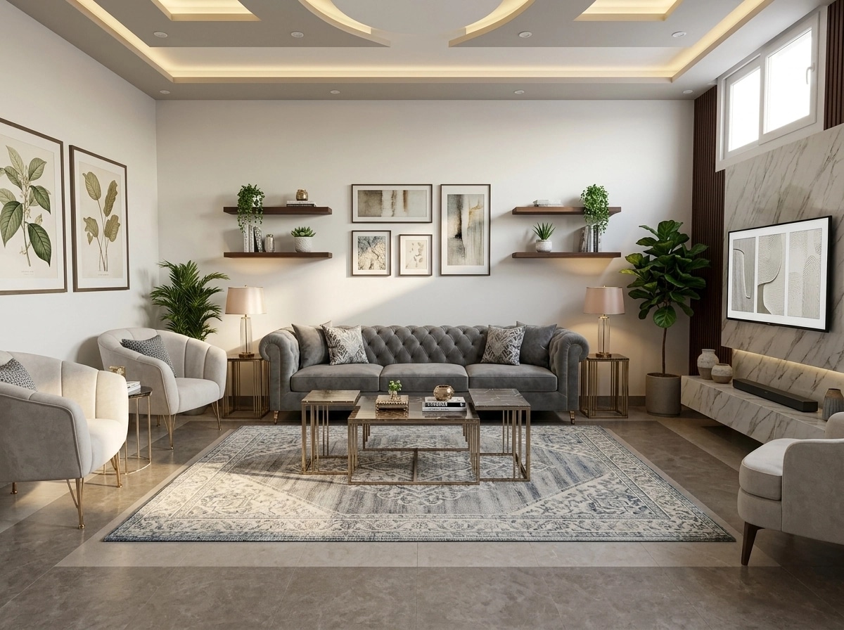 Interior design in Transitional style — Living Room by GenRoom AI