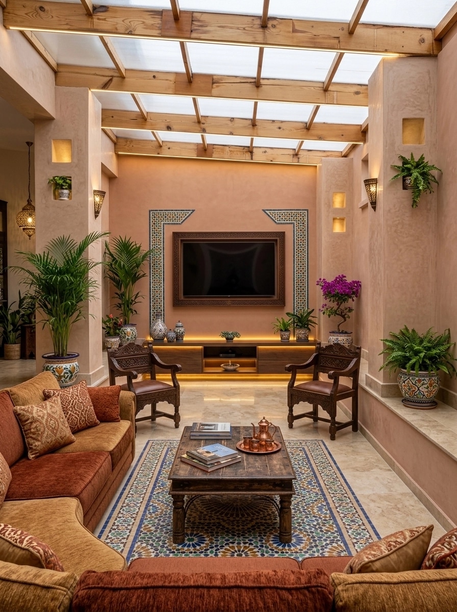 Interior design in Andalusian style — Living Room by GenRoom AI