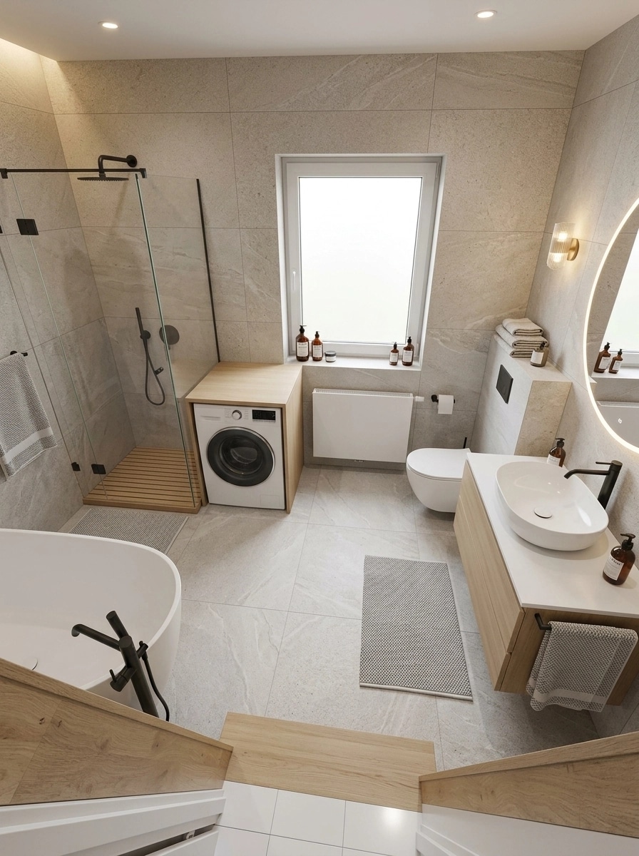 Interior design in Scandinavian style — Bathroom by GenRoom AI