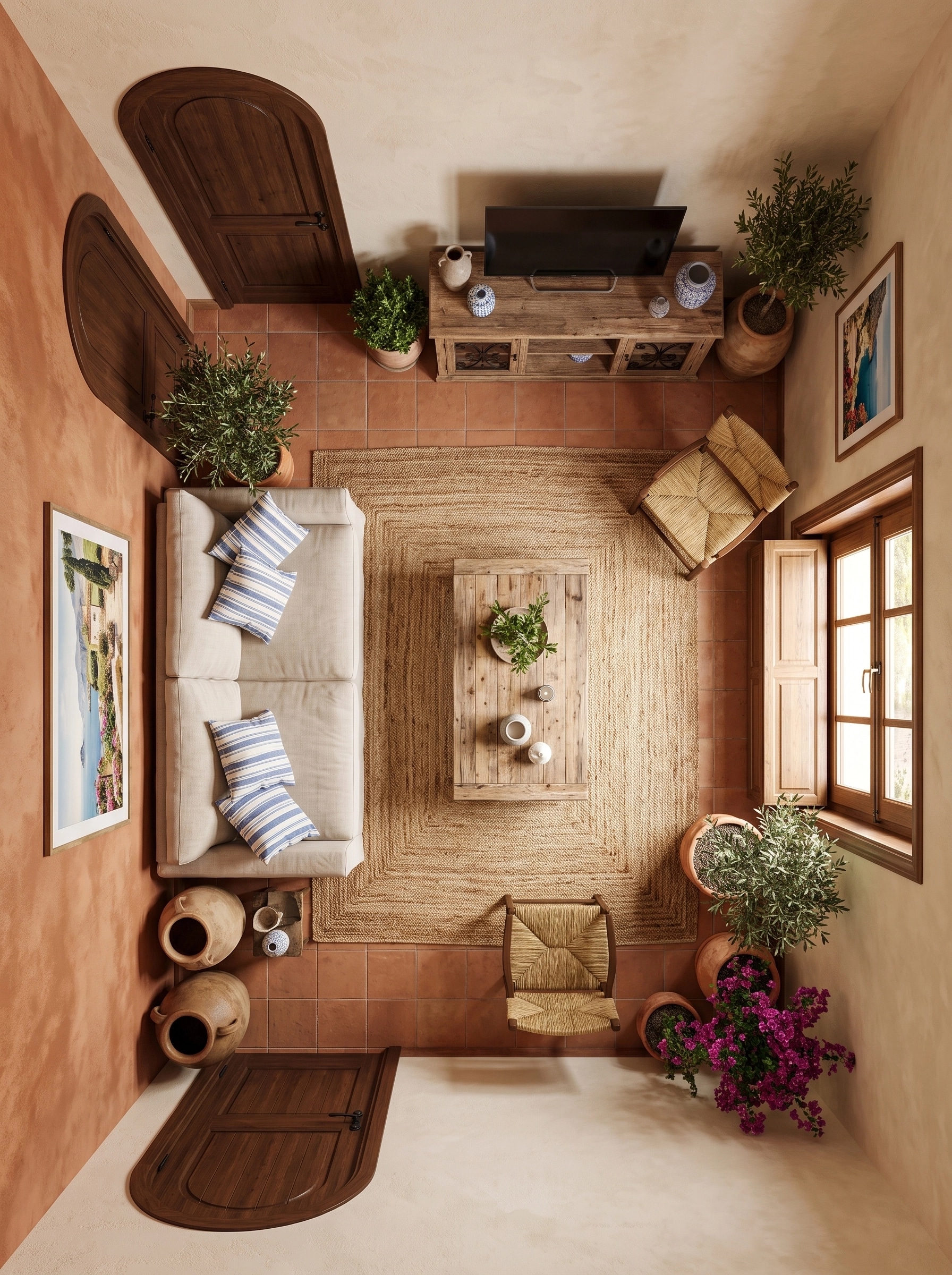 Interior design in Mediterranean style — Living Room by GenRoom AI